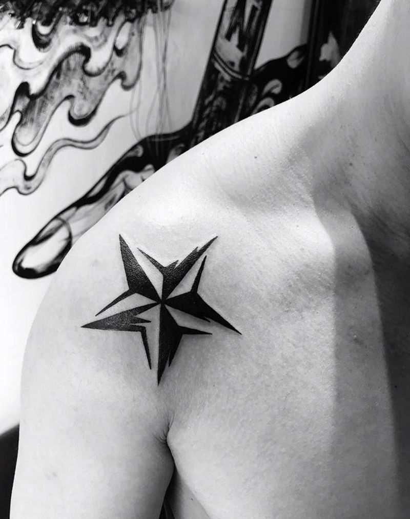 五角星纹身图片