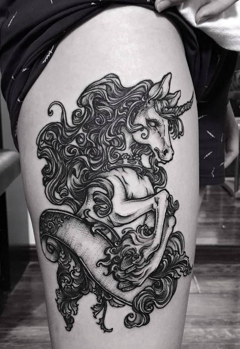 独角兽纹身图片