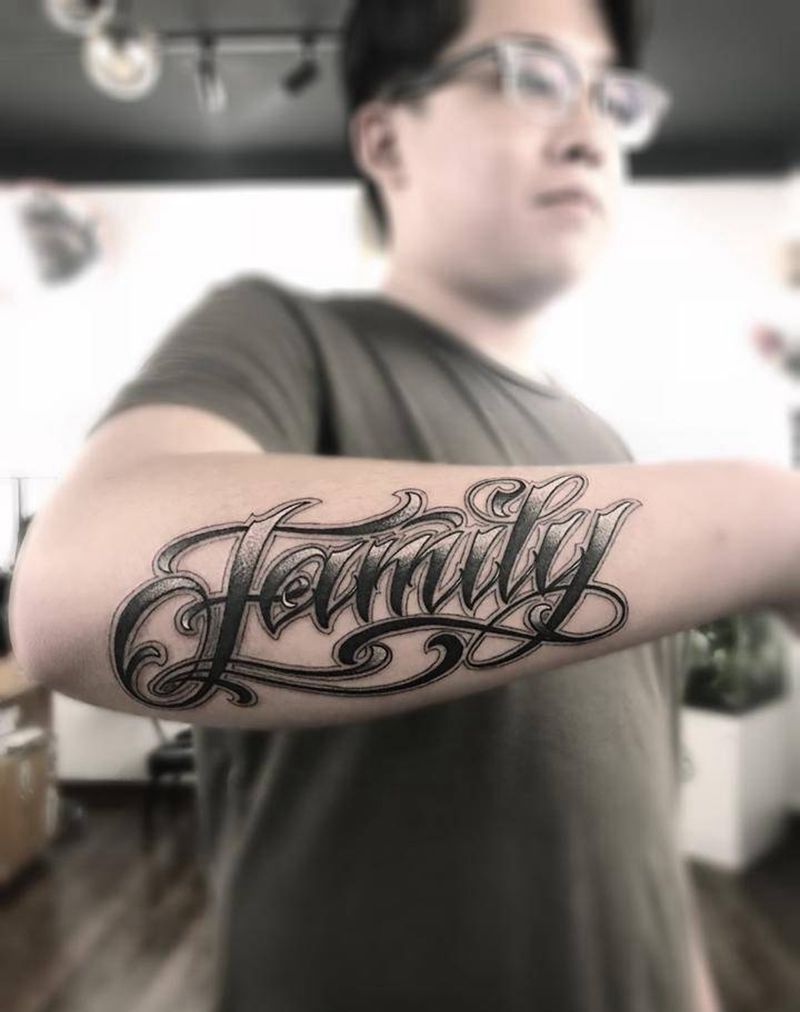 花体字纹身图片