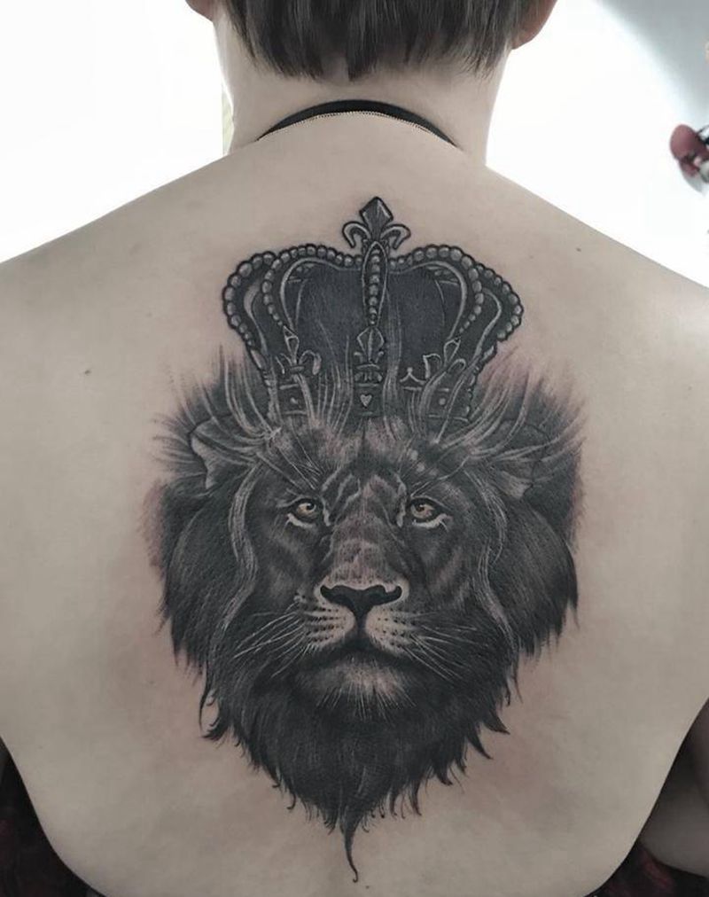 狮王纹身图片