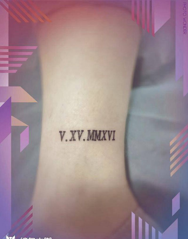 阿拉伯数字纹身图片