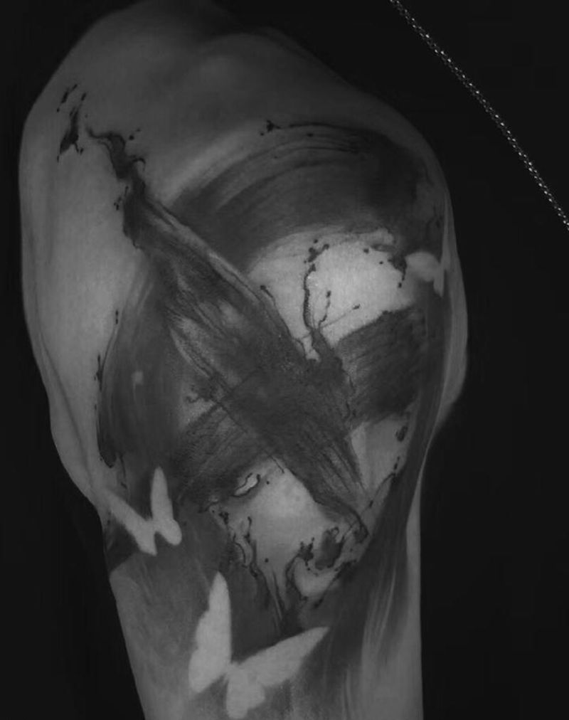 一段故事的句点纹身图片