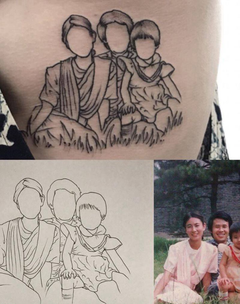 全家福纹身图片