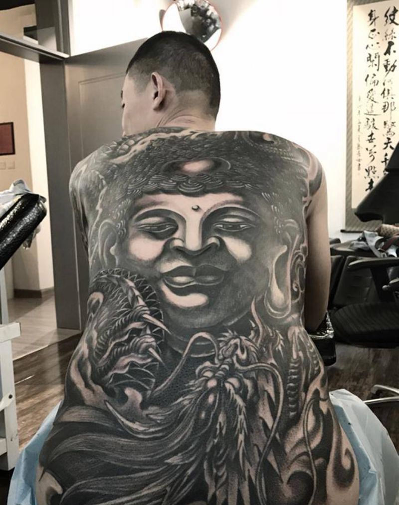佛纹身图片