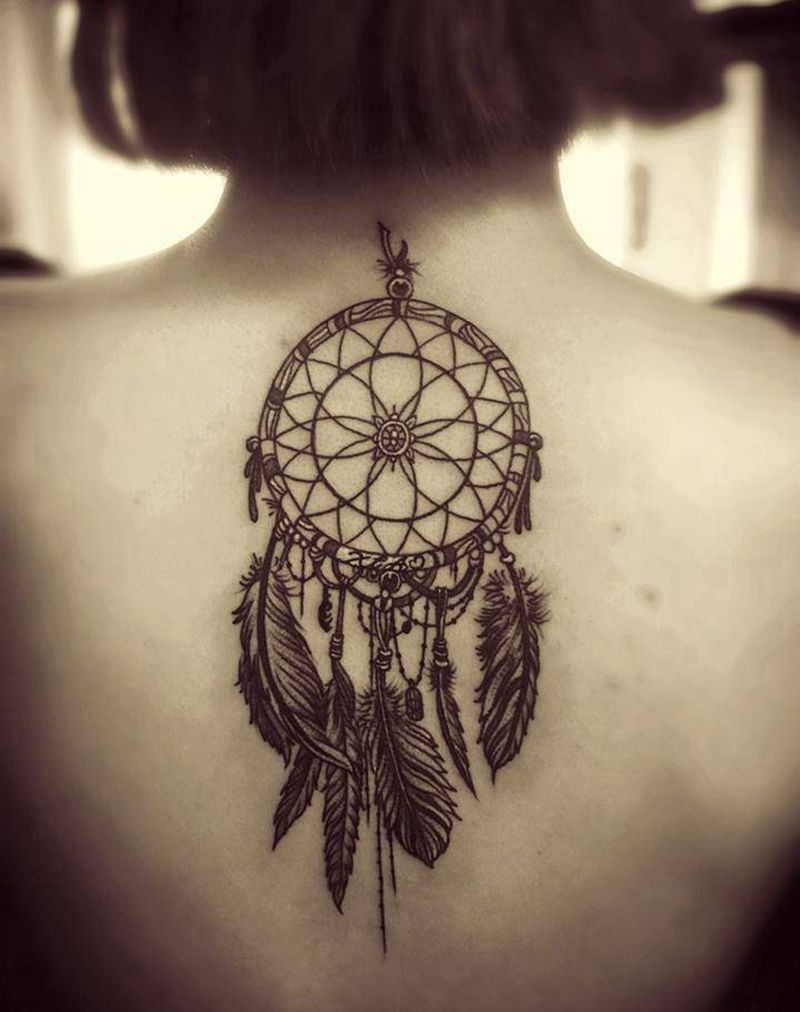 捕梦网纹身图片