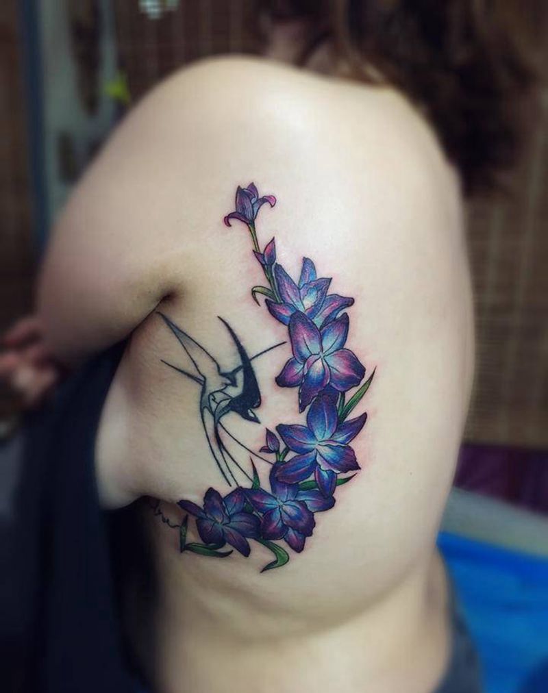 石斛兰纹身图片