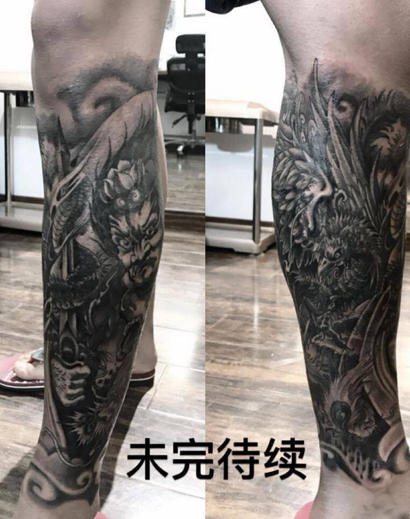 不动明王纹身图片