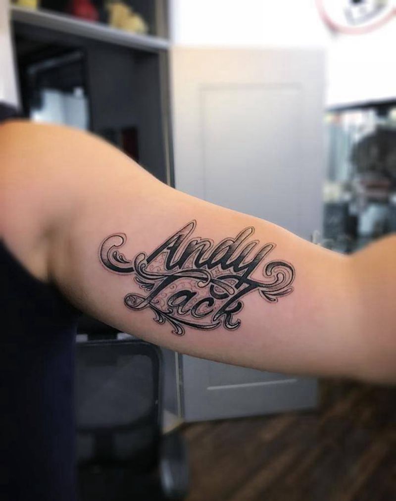 花体字纹身图片