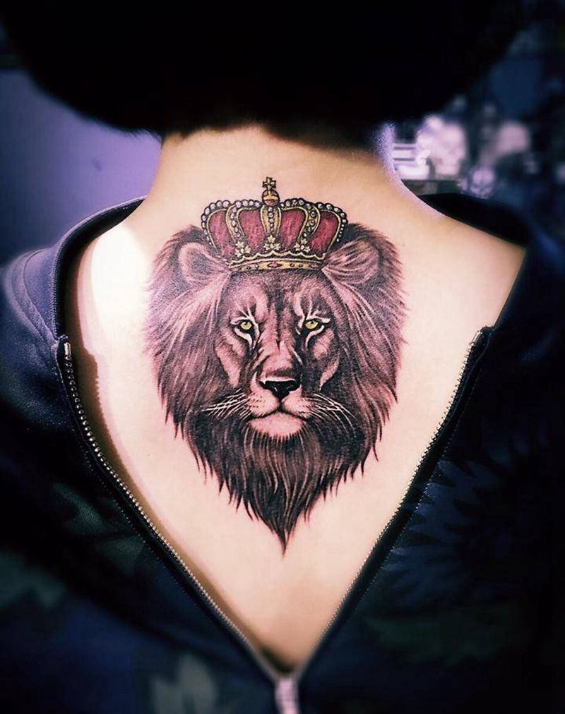 狮王纹身图片