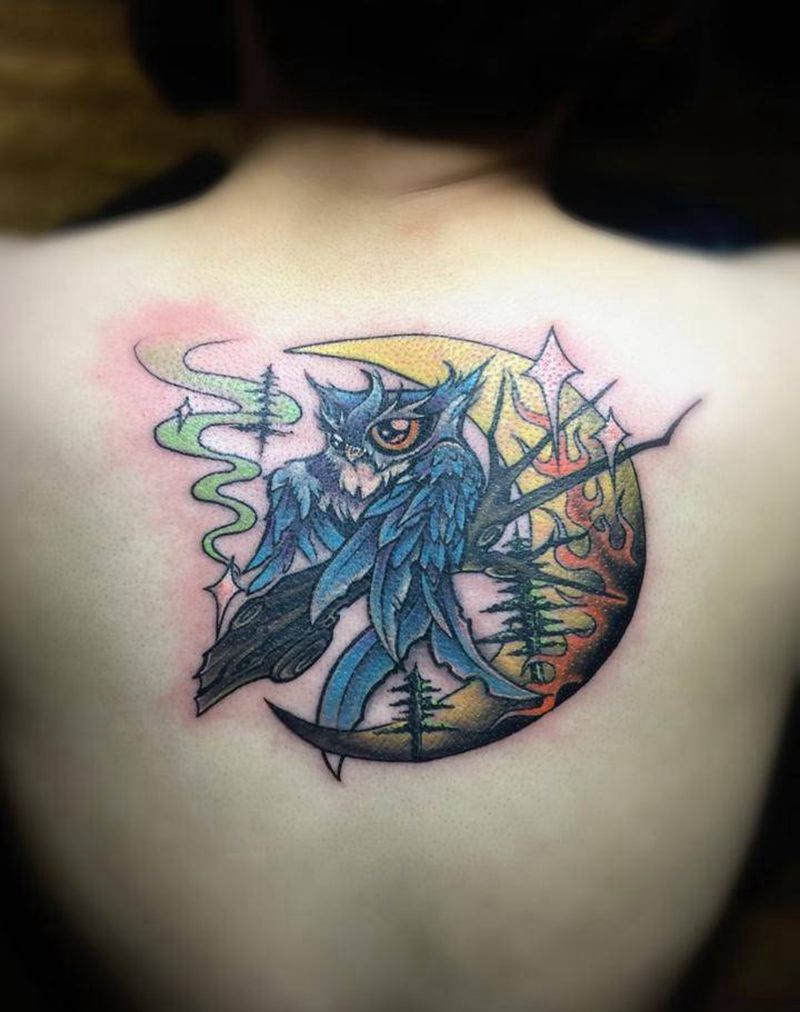 猫头鹰纹身图片