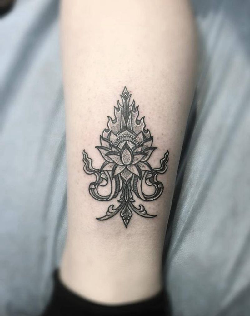 佛莲纹身图片