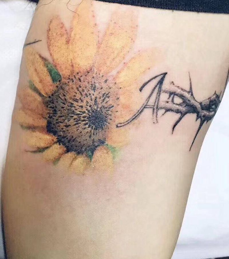 太阳花纹身图片