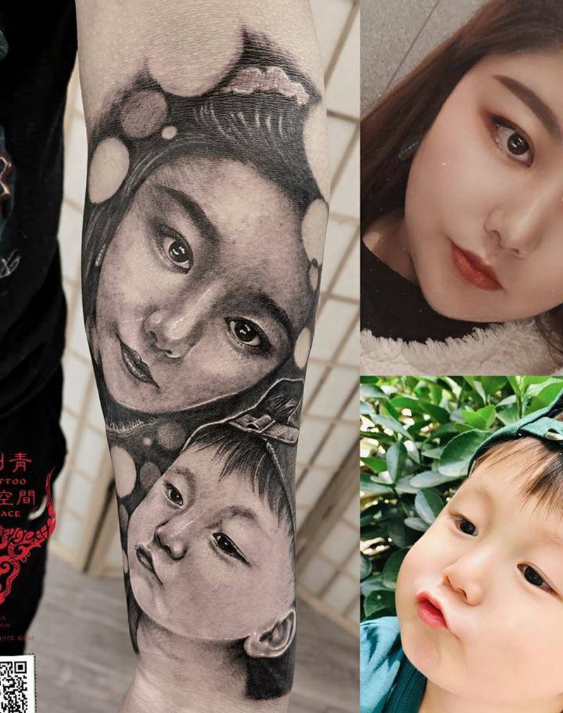 肖像纹身图片_手臂欧美写实纹身图案