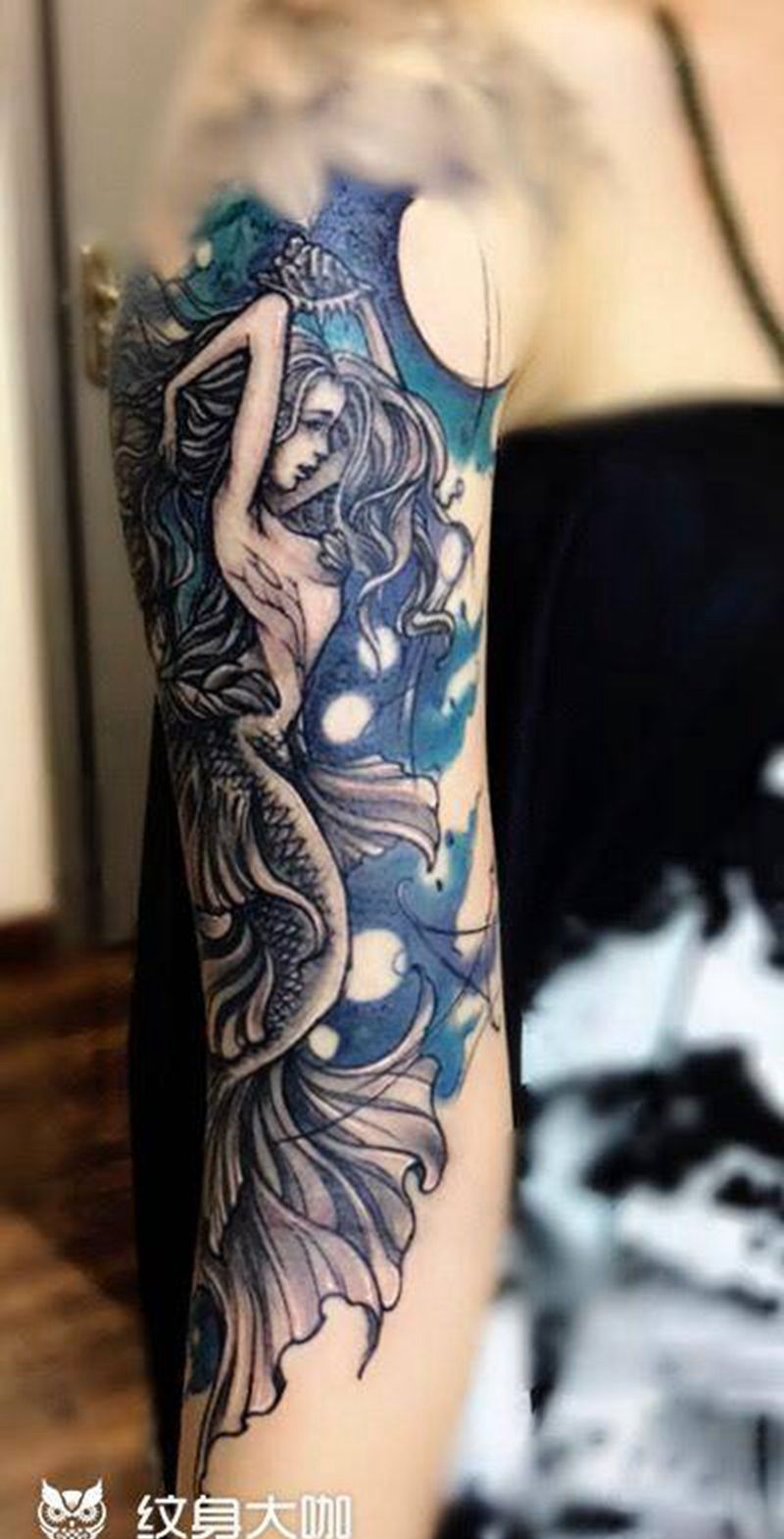 美人鱼纹身图片