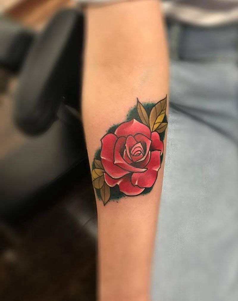 玫瑰花纹身图片