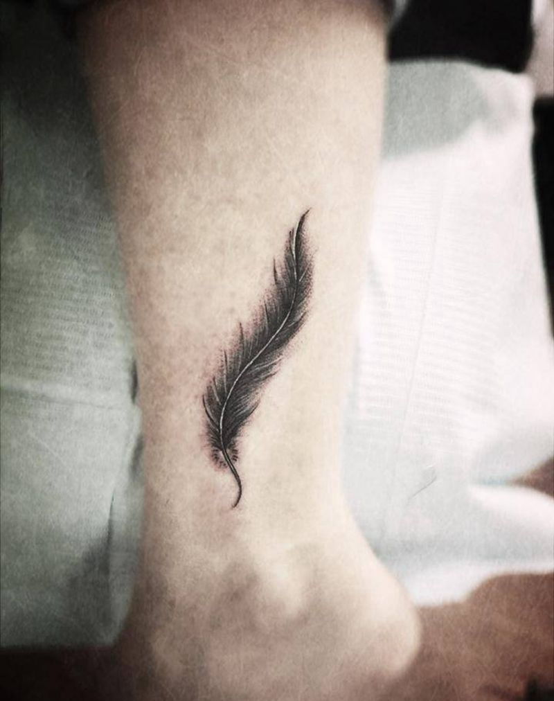 羽毛纹身图片