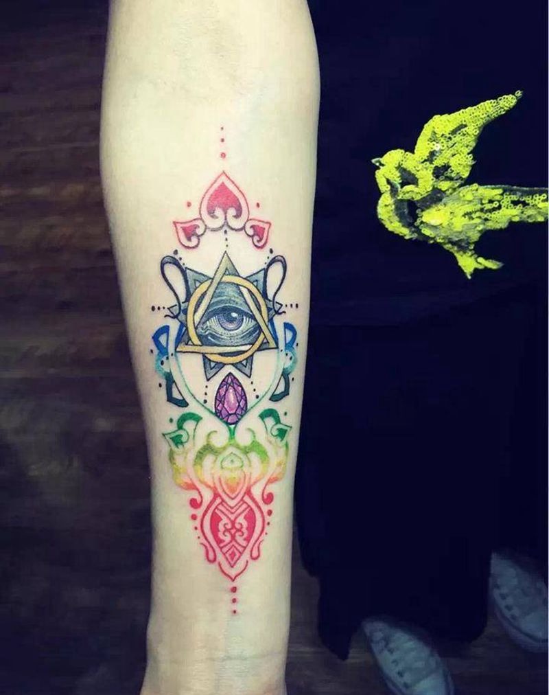 全视之眼纹身图片