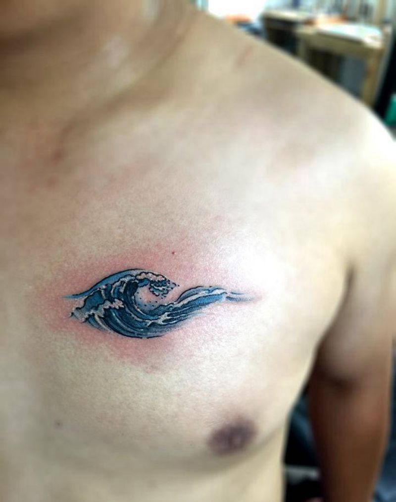 水浪纹身图片