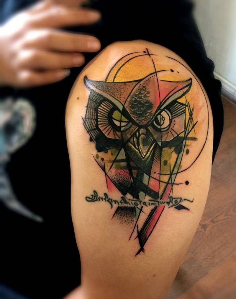 猫头鹰纹身图片