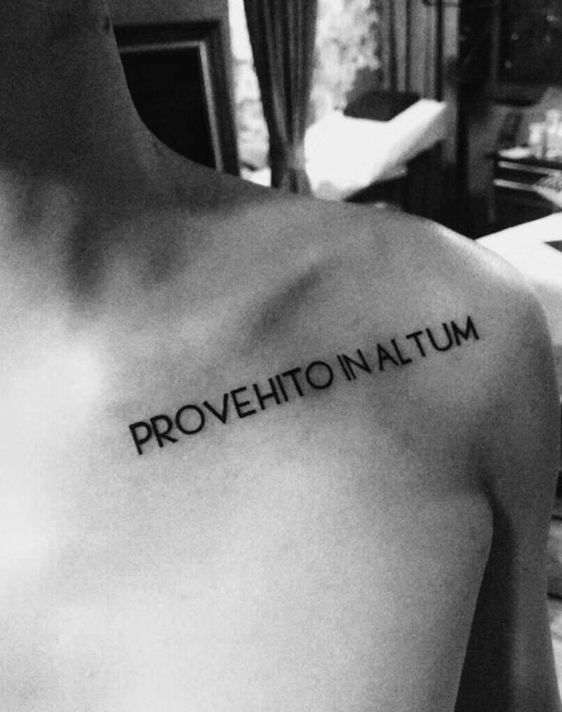 字母纹身图片_胸部纹身图案