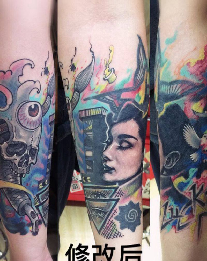 修改遮盖旧图纹身图片