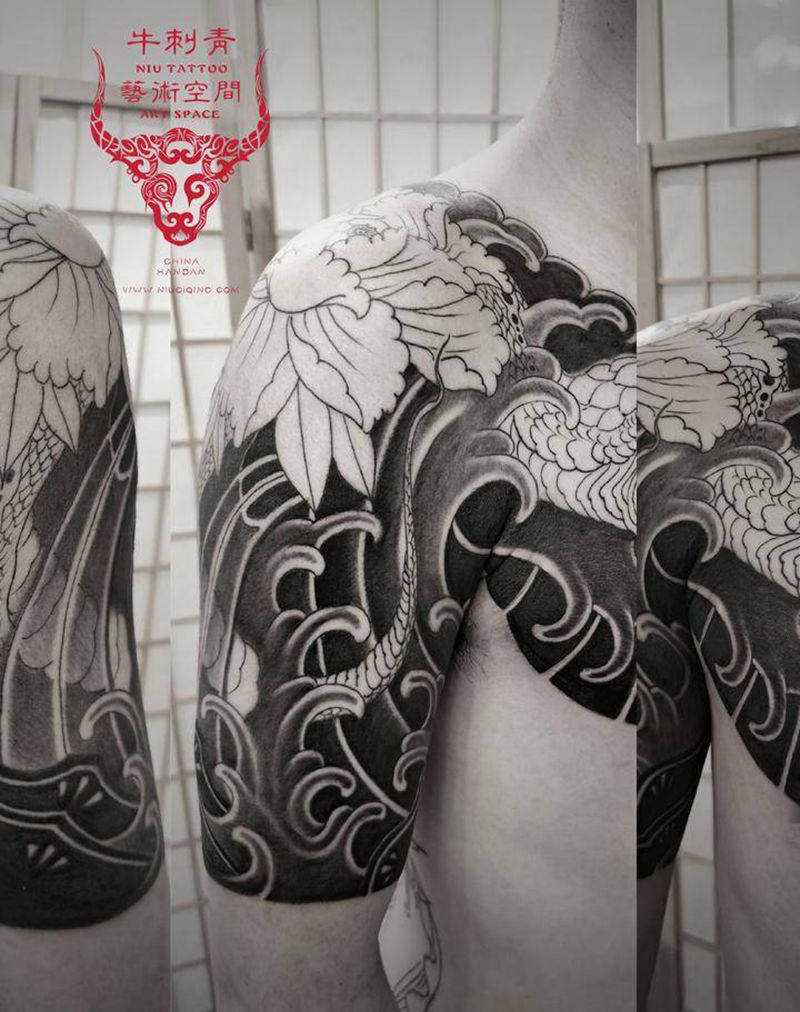 未完待续纹身图片_手臂胸部老传统纹身图案