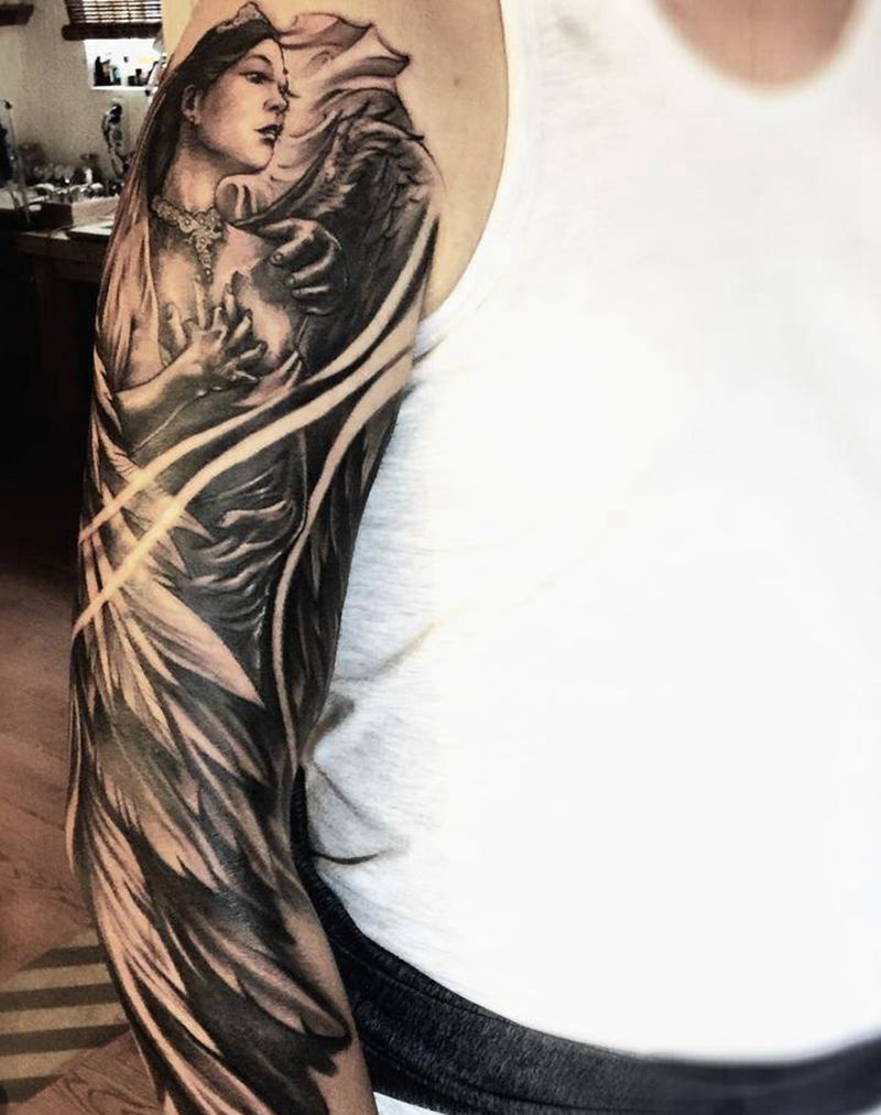 守护爱人纹身图片