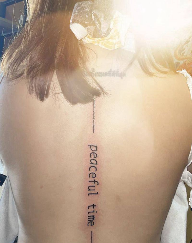 满背！！！纹身图片_背部花体字纹身图案