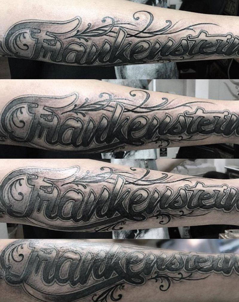 花体字纹身图片