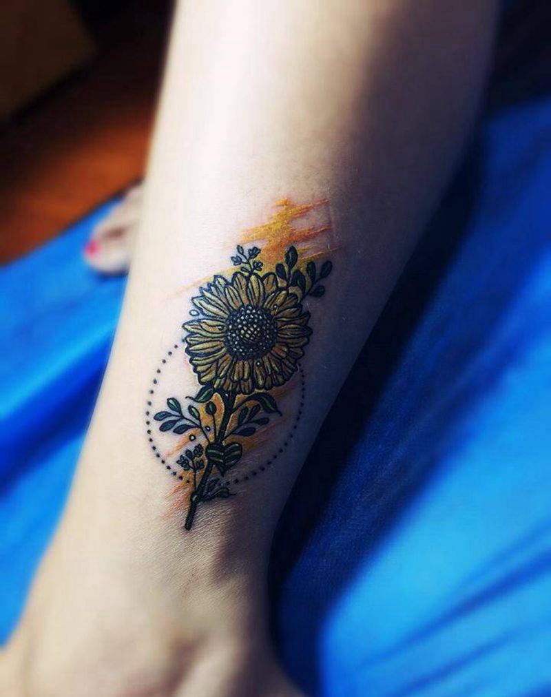 向日葵纹身图片