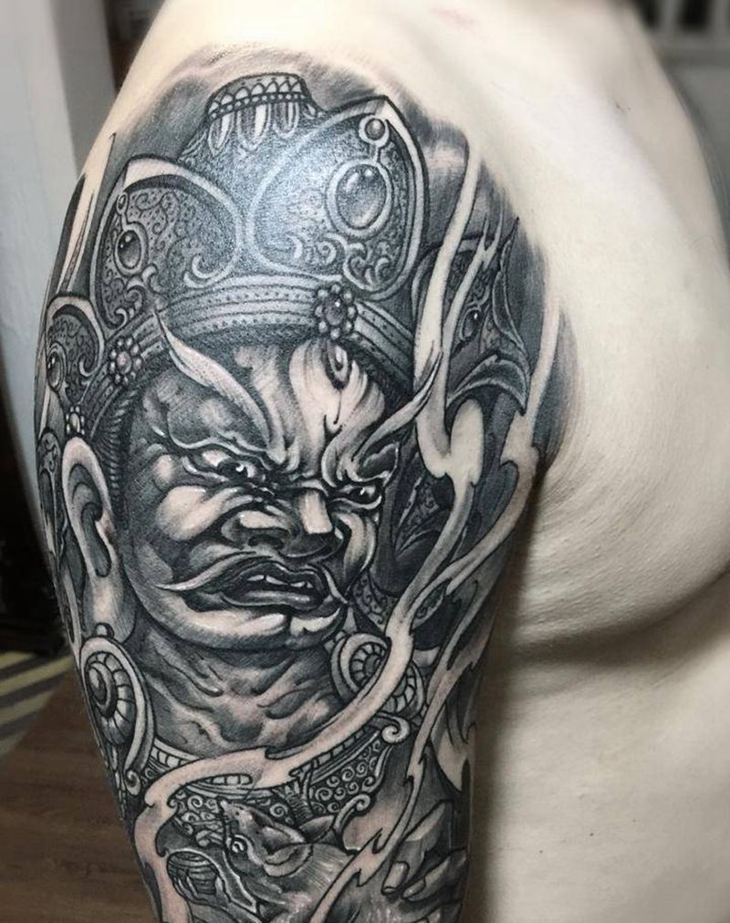 黄财神纹身图片