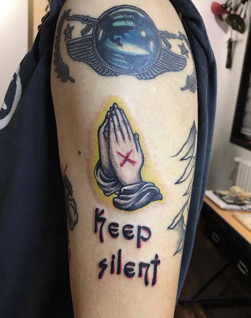 保持沉默纹身图片