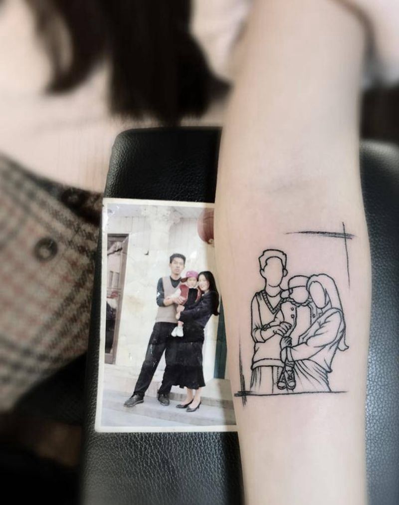 幸福一家人纹身图片
