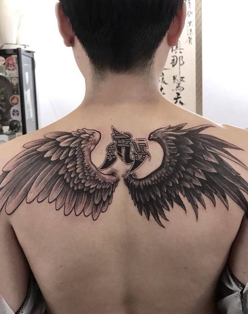 翅膀纹身图片