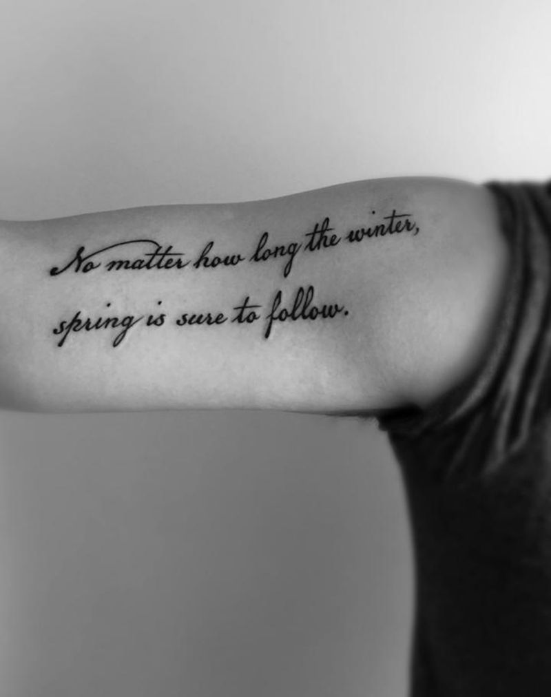 英文纹身图片_成品手臂清新字符图腾纹身图案