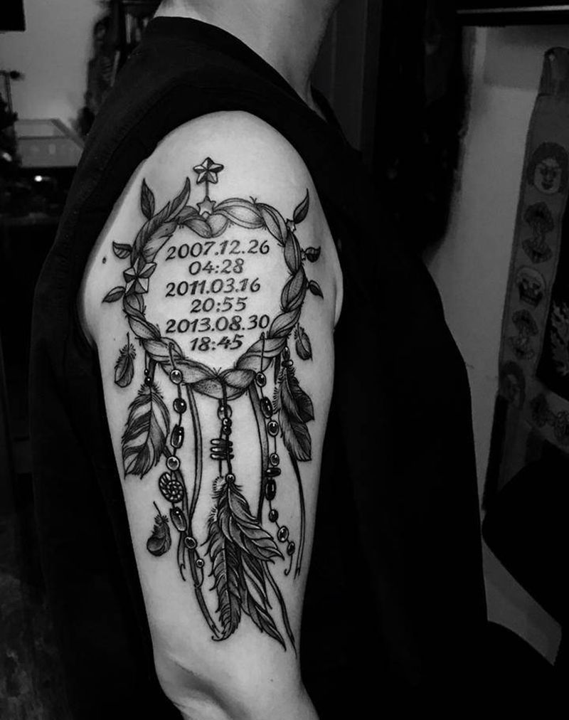 捕梦网纹身图片_手臂欧美写实图腾纹身图案