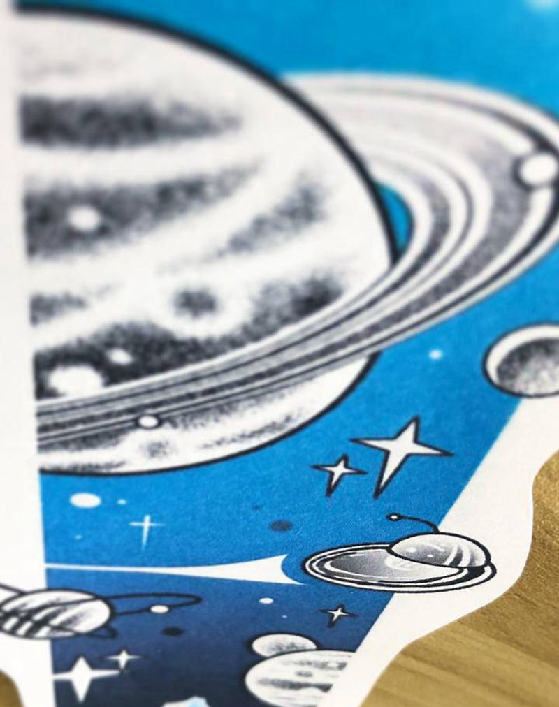 小星球纹身图片_手臂腿部New School点刺纹身图案