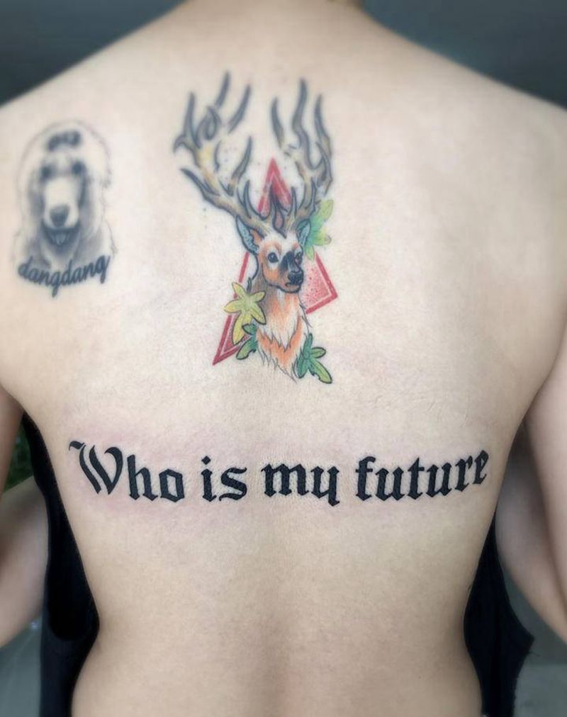 英文x2纹身图片_背部图腾纹身图案