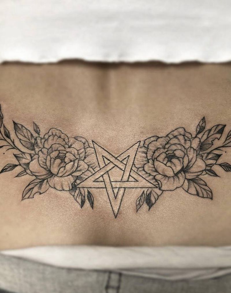 腰花纹身图片_腰部New School纹身图案