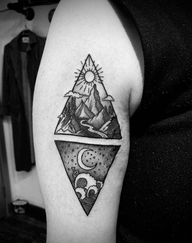 小清新纹身图片_手臂图腾点刺纹身图案