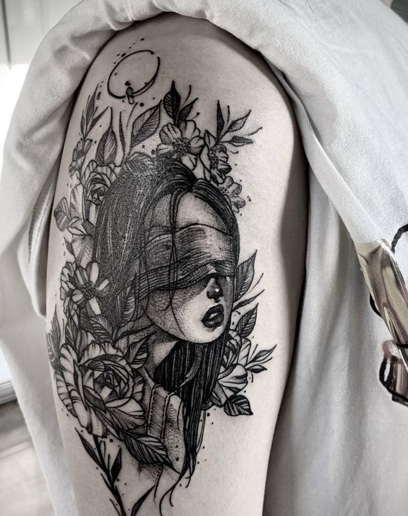 匿名纹身图片_手臂点刺欧美写实纹身图案