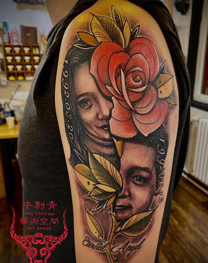 肖像纹身图片_手臂欧美写实New School纹身图案