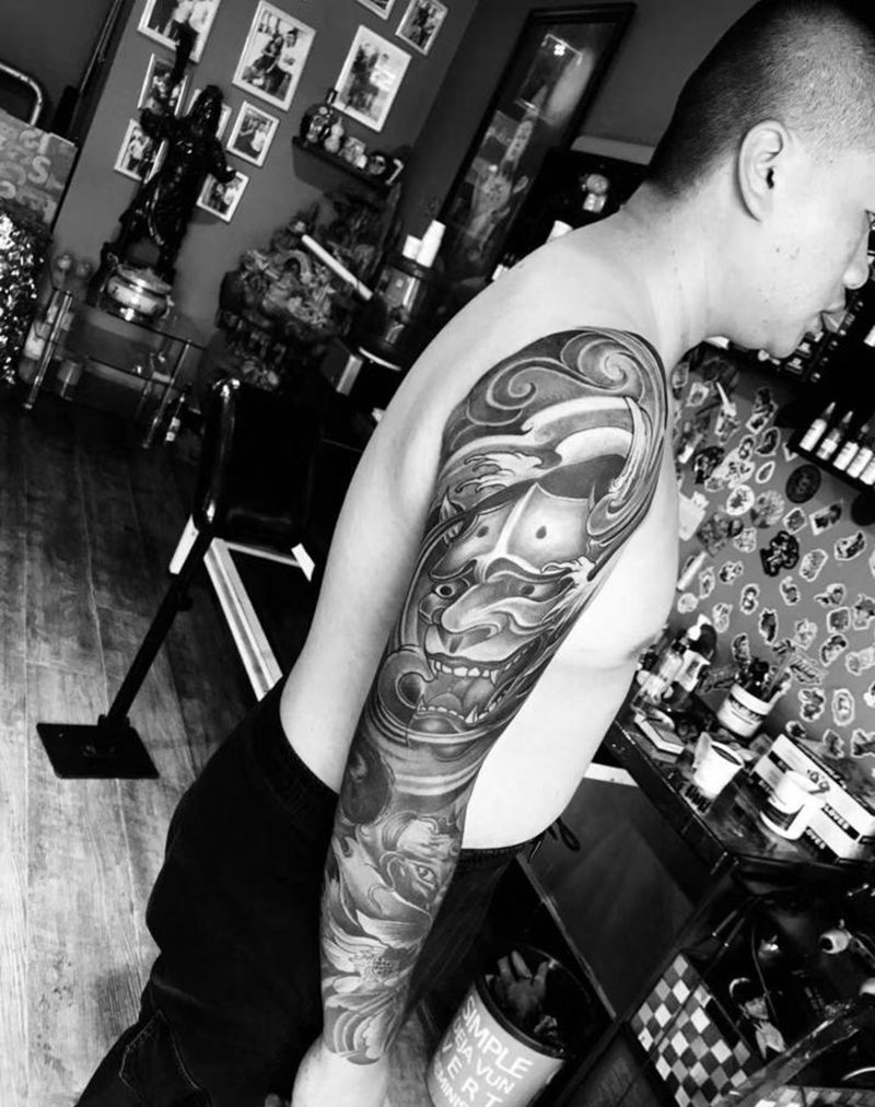 修改全臂纹身图片_手臂肩部新传统纹身图案