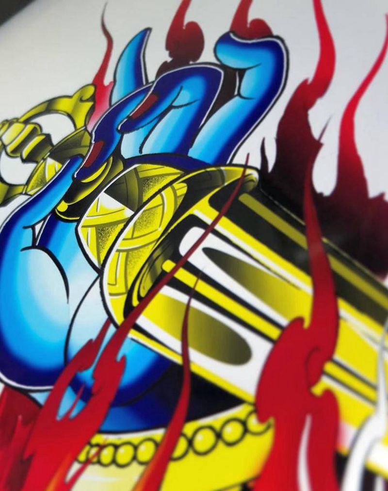 降魔杵纹身图片_手臂腿部新传统纹身图案