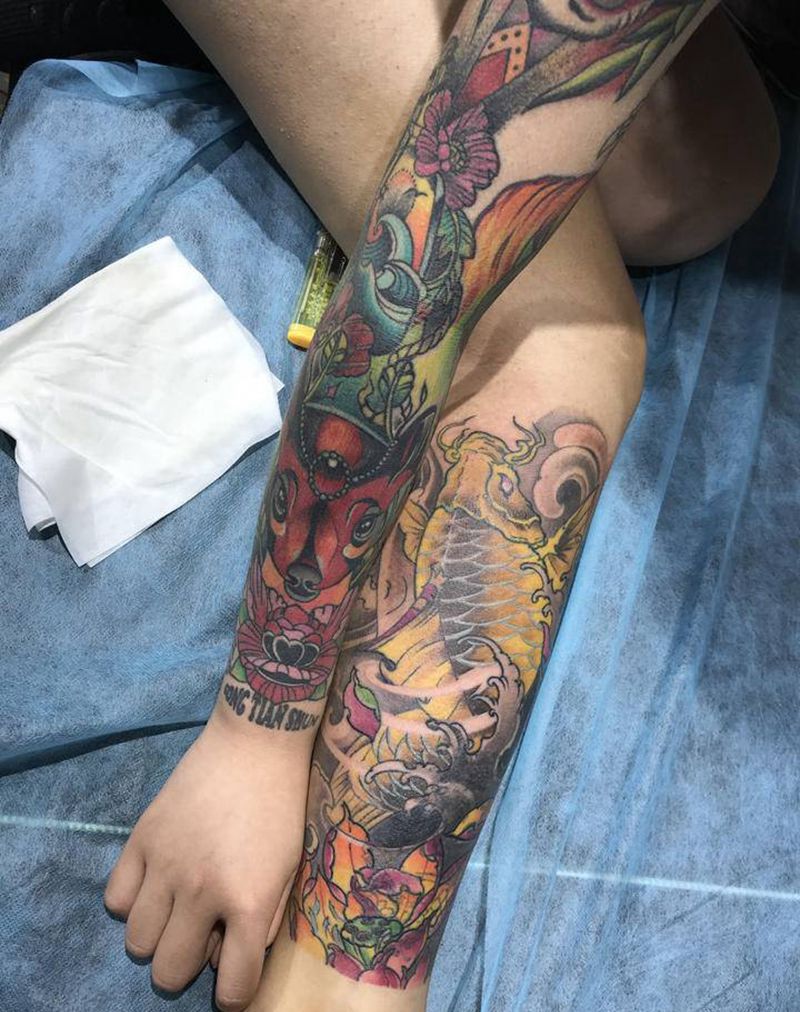 彩色纹身图片_新传统Old School纹身图案