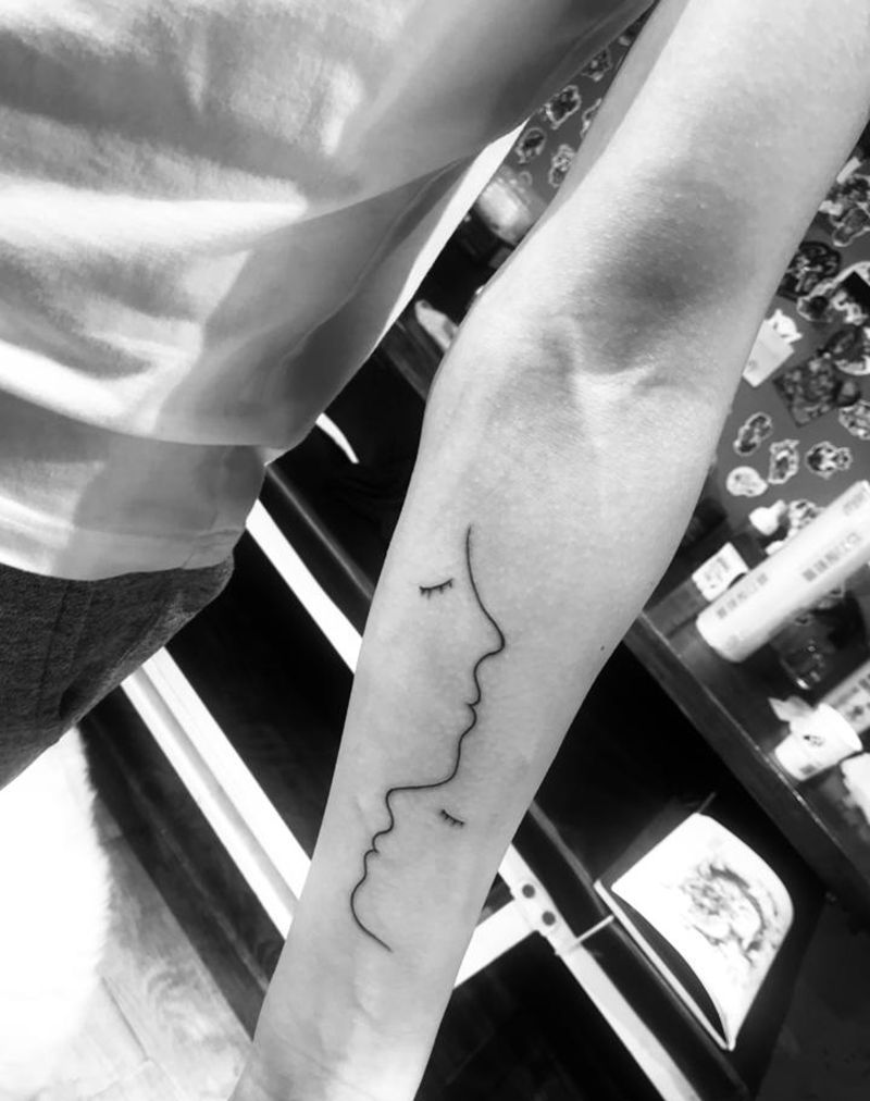 小清晰纹身图片_手臂几何纹身图案