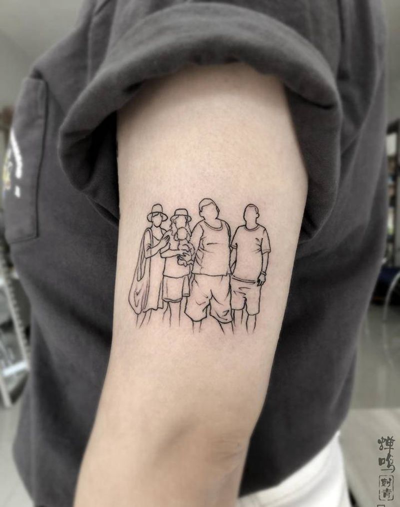 全家福纹身图片_手臂图腾纹身图案