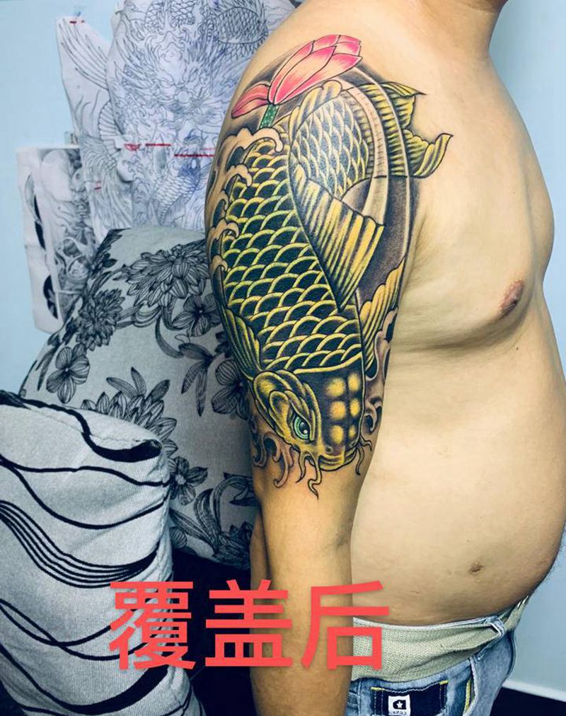 老纹身覆盖纹身图片_手臂老传统纹身图案