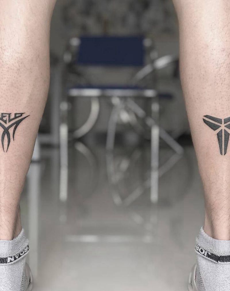 粉丝纹身图片_腿部图腾纹身图案