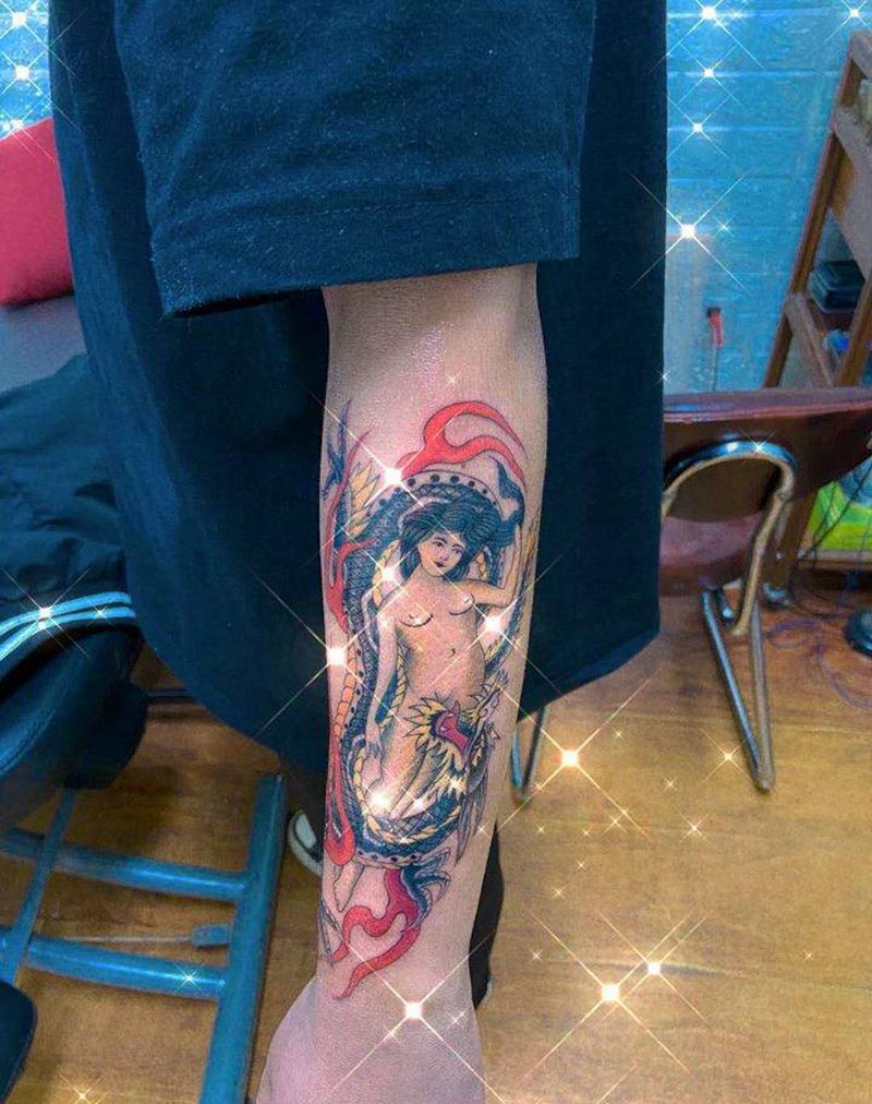 老图修改纹身图片_手臂老传统纹身图案